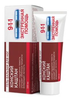 911 КОНСКИЙ КАШТАН МИРРОЛЛА гель-бальзам д/ног 100 мл