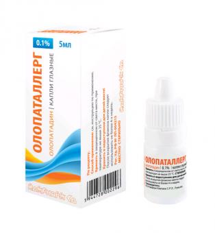 ОЛОПАТАЛЛЕРГ капли глазные 0,1% фл.- кап. 5 мл