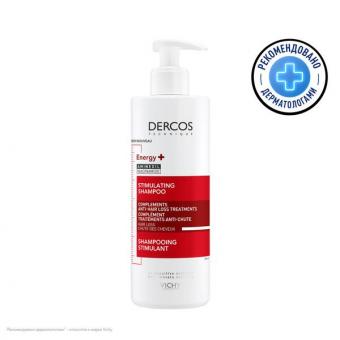 ВИШИ (VICHY) ДЕРКОС TECHNIQUE ENERGY+ ШАМПУНЬ 400 мл против выпадения волос