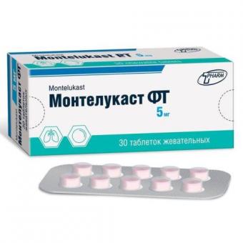 МОНТЕЛУКАСТ ФТ табл. жеват. 5 мг №30