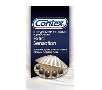 ПРЕЗЕРВАТИВЫ КОНТЕКС EXTRA SENSATION крупные точки и ребра №18