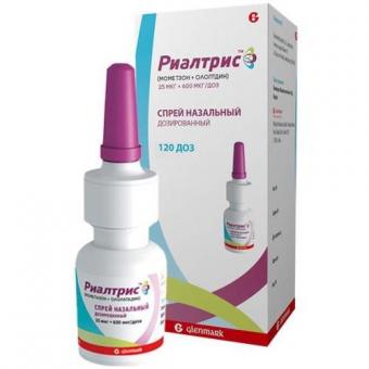 РИАЛТРИС спрей назал. 25+600 мкг/доза фл. 120 доз