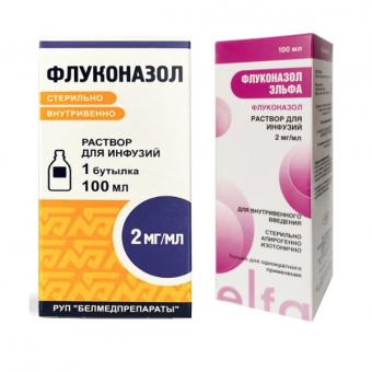 ФЛУКОНАЗОЛ р-р д/инфузий 2 мг/мл 100 мл