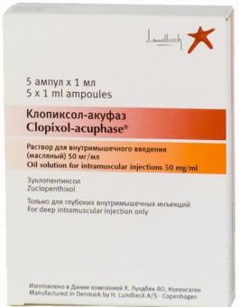 КЛОПИКСОЛ АКУФАЗ р-р д/инъекц. в/м 5% 1 мл №5