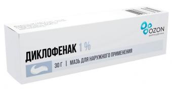 ДИКЛОФЕНАК ОЗОН мазь 1% туба 30 гр
