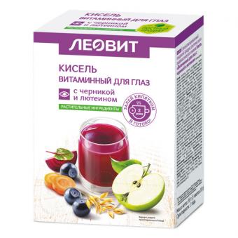 ЛЕОВИТ КИСЕЛЬ ВИТАМИННЫЙ ДЛЯ ГЛАЗ черника/лютеин 18 гр №5