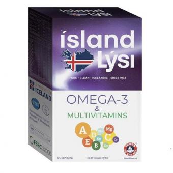 LYSI ОМЕГА-3 капс. мультивитамин №64