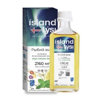 LYSI РЫБИЙ ЖИР р-р масл. внутр. лимон-мята 240 мл