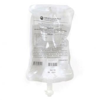 РИНГЕРА РАСТВОР р-р д/инфузий пласт. контейнер 400 мл №22