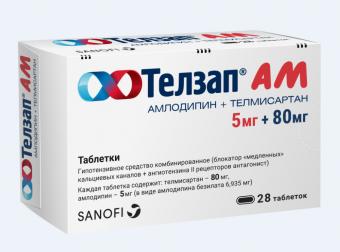ТЕЛЗАП АМ табл. 5+80 мг №28