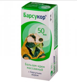 БАРСУКОР БАРСУЧИЙ ЖИР крем-бальзам массажный 50 мл