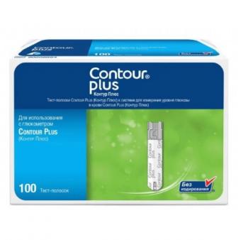 КОНТУР ТЕСТ-ПОЛОСКИ ДЛЯ ГЛЮКОМЕТРА ПЛЮС №100