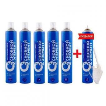 БАЛЛОН КИСЛОРОДНЫЙ 17 л №5 + 17 л с маской