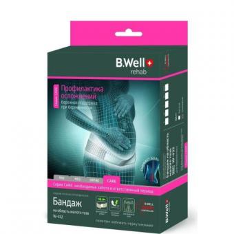 БАНДАЖ ДОРОДОВОЙ БИ ВЕЛЛ (B.WELL) W-432 белый р.S