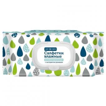 COMFORTE САЛФЕТКИ ВЛАЖНЫЕ с экстрактом ромашки №120