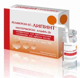 РЕАФЕРОН-ЕС ЛИПИНТ лиоф. д/приг. сусп. 1 млн. МЕ №5