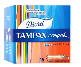 ТАМПАКС ТАМПОНЫ КОМПАКТ СУПЕР ПЛЮС №16