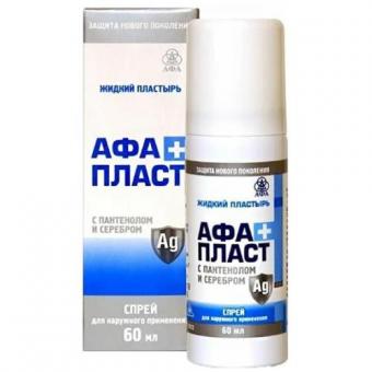 АФАПЛАСТ ПЛЮС пластырь жидкий с пантенолом/коллоидн. серебром 60 гр