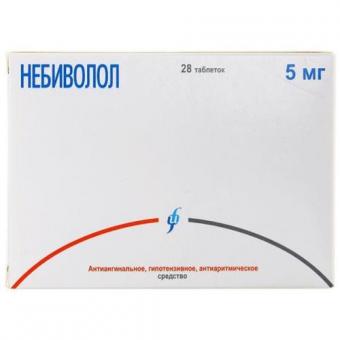 НЕБИВОЛОЛ ИЗВАРИНО ФАРМА табл. 5 мг №28