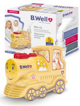 БИ ВЕЛЛ (B.WELL) ИНГАЛЯТОР КОМПРЕССОРНЫЙ PRO-115 паровозик