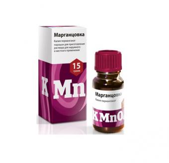 КАЛИЯ ПЕРМАНГАНАТ РЕНЕВАЛ пор. наруж. 15 гр