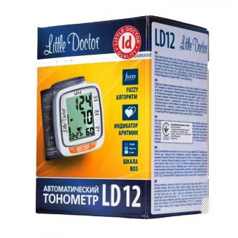 ЛИТТЛ ДОКТОР (LITTLE DOCTOR) ПРИБОР (ТОНОМЕТР) ИЗМ. АРТ. ДАВЛЕНИЯ АВТОМАТ С ИНДИКАТОРОМ АРИТМИИ ЗАПЯСТЬЕ LD 12