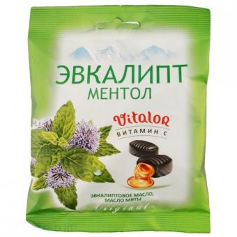 ВИТАЛОР ЭВКАЛИПТ С МЕНТОЛОМ леденцы с вит С 60 гр
