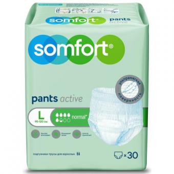 SOMFORT ПОДГУЗНИКИ ДЛЯ ВЗРОСЛЫХ ПАНТС ACTIVE NORMAL L №30