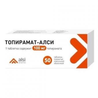 ТОПИРАМАТ АЛСИ табл. п/о плен. 100 мг №50