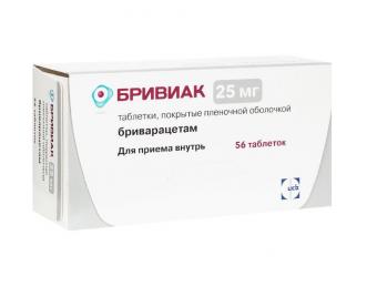 БРИВИАК табл. п/о плен. 25 мг №56