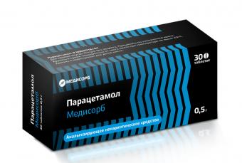 ПАРАЦЕТАМОЛ МЕДИСОРБ табл. 500 мг №30