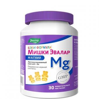 ЭВАЛАР БЭБИ ФОРМУЛА МИШКИ пастилки магний №30