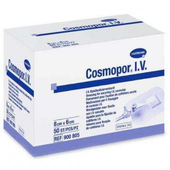 ПОВЯЗКА САМОКЛЕЮЩАЯСЯ СТЕРИЛЬНАЯ ХАРТМАНН COSMOPOR I.V. д/катетеров и канюль 8см х 6см №50