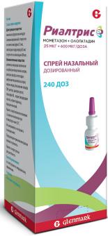 РИАЛТРИС спрей назал. 25+600 мкг/доза фл. 240 доз