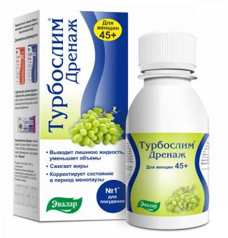 ТУРБОСЛИМ ДРЕНАЖ ЭВАЛАР конц. напитка 45+ для женщин фл. 100 мл