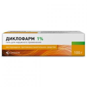 ДИКЛОФАРМ гель 1% туба 100 гр