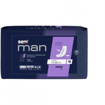 СЕНИ ПРОКЛАДКИ МУЖСКИЕ ПРИ НЕДЕРЖАНИИ МЕН СУПЕР №15