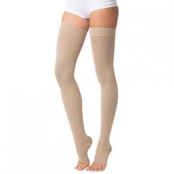 ЧУЛКИ КОМПРЕССИОННЫЕ ДО БЕДРА (ОТКРЫТЫЙ НОСОК) кремовый 2 класс компр. р.3
