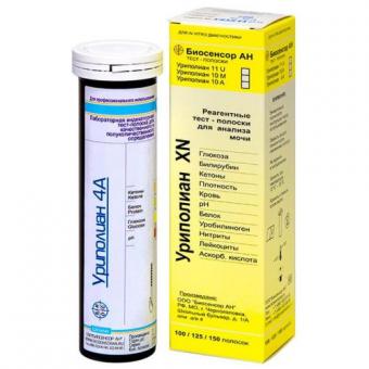 ТЕСТ-ПОЛОСКИ ДИАГНОСТИЧЕСКИЕ УРИПОЛИАН 4А №50