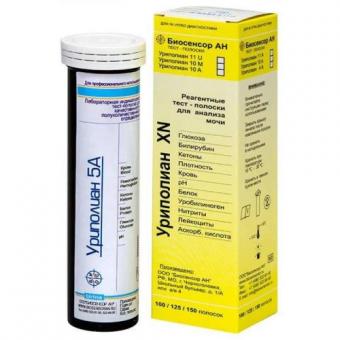 ТЕСТ-ПОЛОСКИ ДИАГНОСТИЧЕСКИЕ УРИПОЛИАН 5А №50