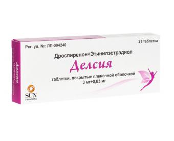 ДЕЛСИЯ табл. п/о плен. 3+0,03 мг №21