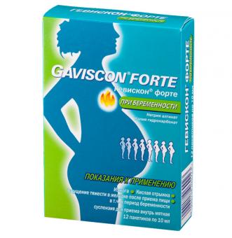 ГЕВИСКОН ФОРТЕ ДЛЯ БЕРЕМЕННЫХ мята сусп. внутр. пак. 10 мл №12