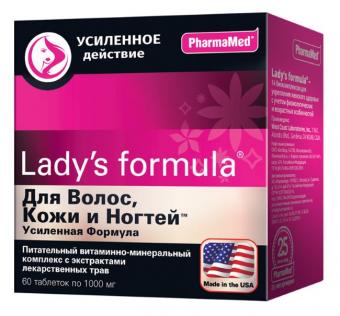 ЛЕДИ-С ФОРМУЛА ДЛЯ ВОЛОС КОЖИ И НОГТЕЙ УСИЛЕННАЯ ФОРМУЛА табл. №60