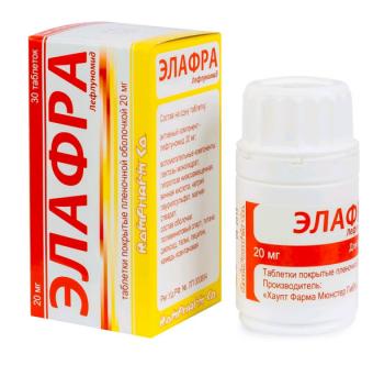 ЭЛАФРА табл. п/о плен. 20 мг №30