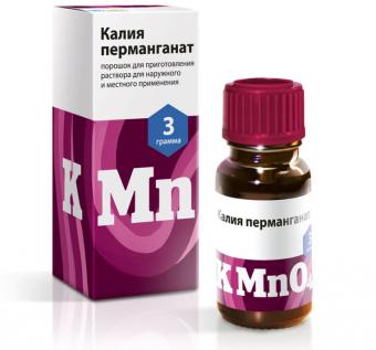 КАЛИЯ ПЕРМАНГАНАТ РЕНЕВАЛ пор. наруж. 3 гр