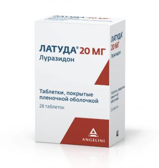 ЛАТУДА табл. п/о плен. 20 мг №28