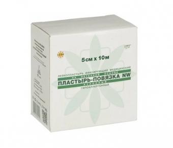 ПОВЯЗКА ПЛАСТЫРНОГО ТИПА LEIKO нетканая основа 5см х 10м