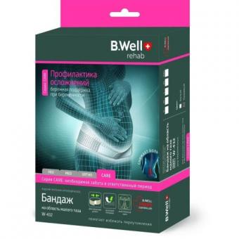 БАНДАЖ ДОРОДОВОЙ БИ ВЕЛЛ (B.WELL) W-432 белый р.М