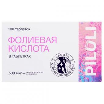 PILULI ФОЛИЕВАЯ КИСЛОТА табл. №100