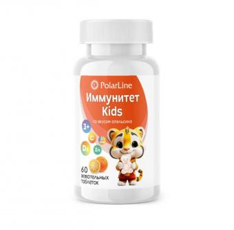 POLARLINE ИММУНИТЕТ KIDS табл. жеват. апельсин №60